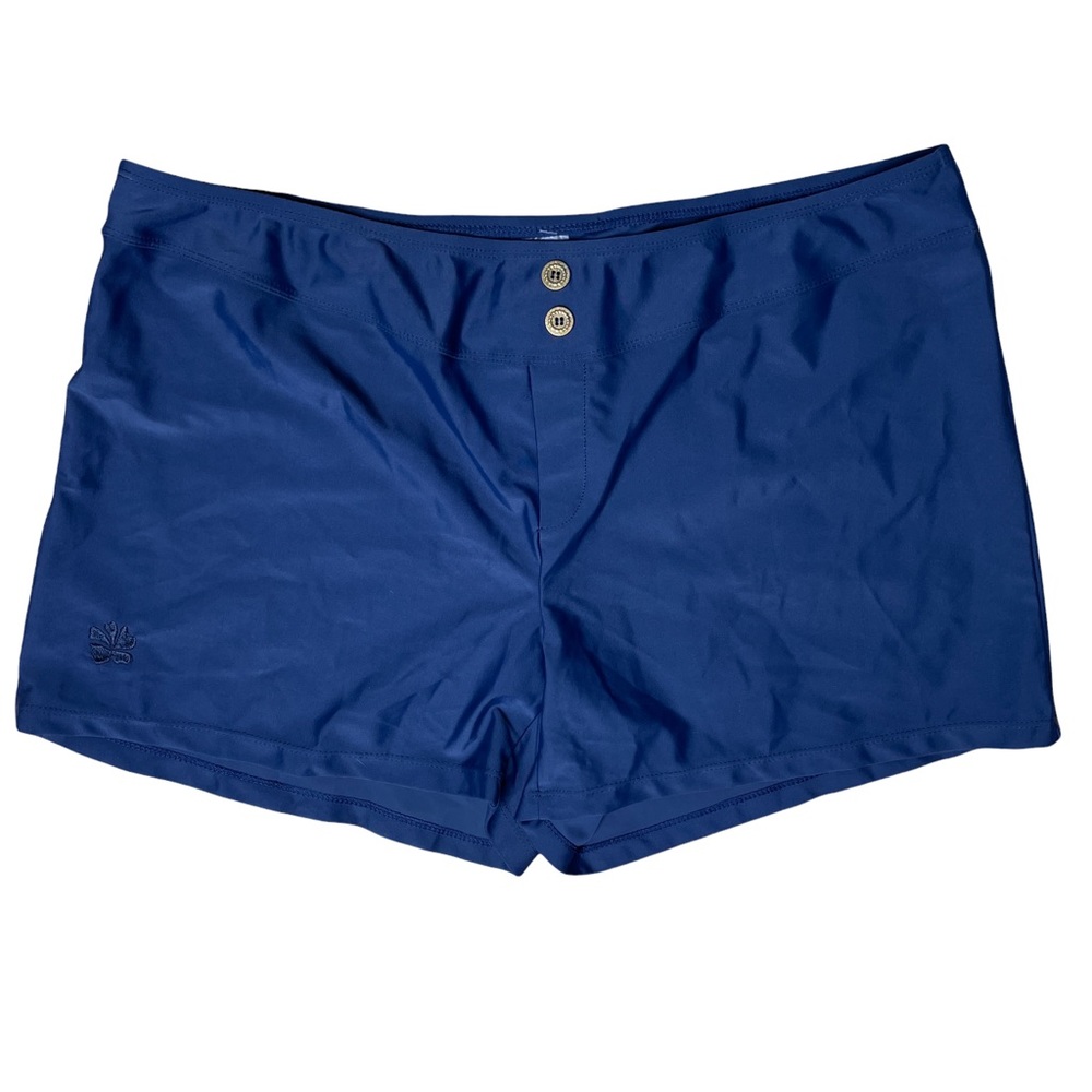 NEW Hapari Navy Blue Cover Shorts Swim Trunks Women Size XL Beach Nylon Stretch